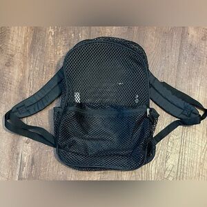 Eastsport black mesh sport backpack book bag unisex